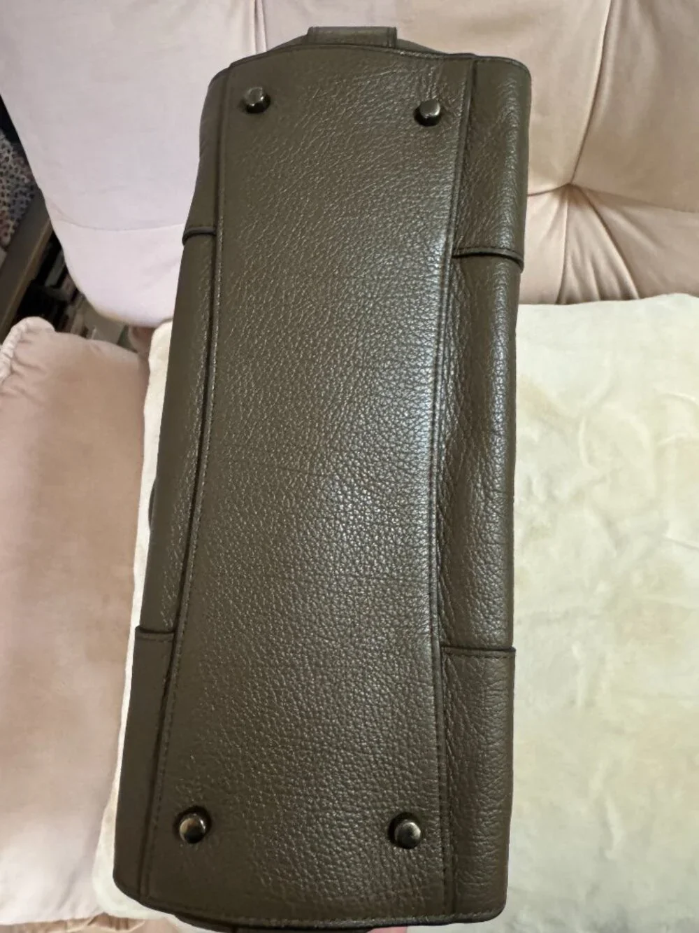 Coach Mercer 30 Brown/Gray Pebbled Leather Satchel Crossbody 37575